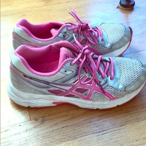 Asics pink and gray sneakers